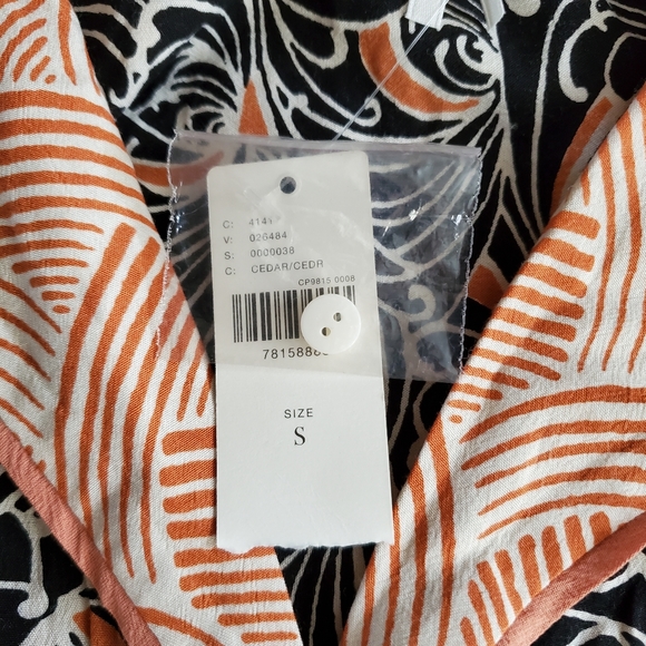 Anthropologie Mixed Print Pajama Lounge Top Size Small NWT - Picture 9 of 14